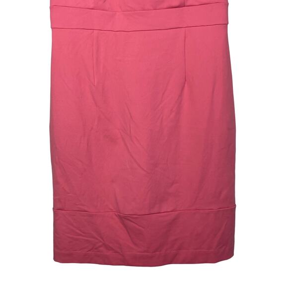 Cynthia Rowley Pink Sleeveless Back Zipper Bodycon Vneck Stretch Mini Dress M - Picture 3 of 10